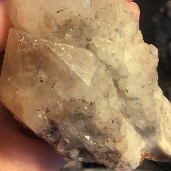 Rare double crystal double terminated candle quartz w hematite elestial - Picture 12 of 16